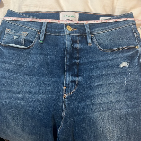 Frame Denim Women's Straight Leg Jeans - Blue - Picture 10 of 11